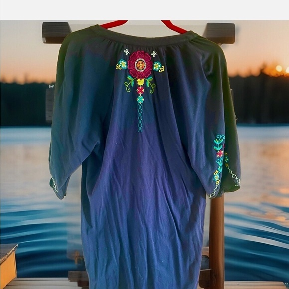 JOHNNY WAS Embroidered Boho Tunic Dress - Picture 5 of 13